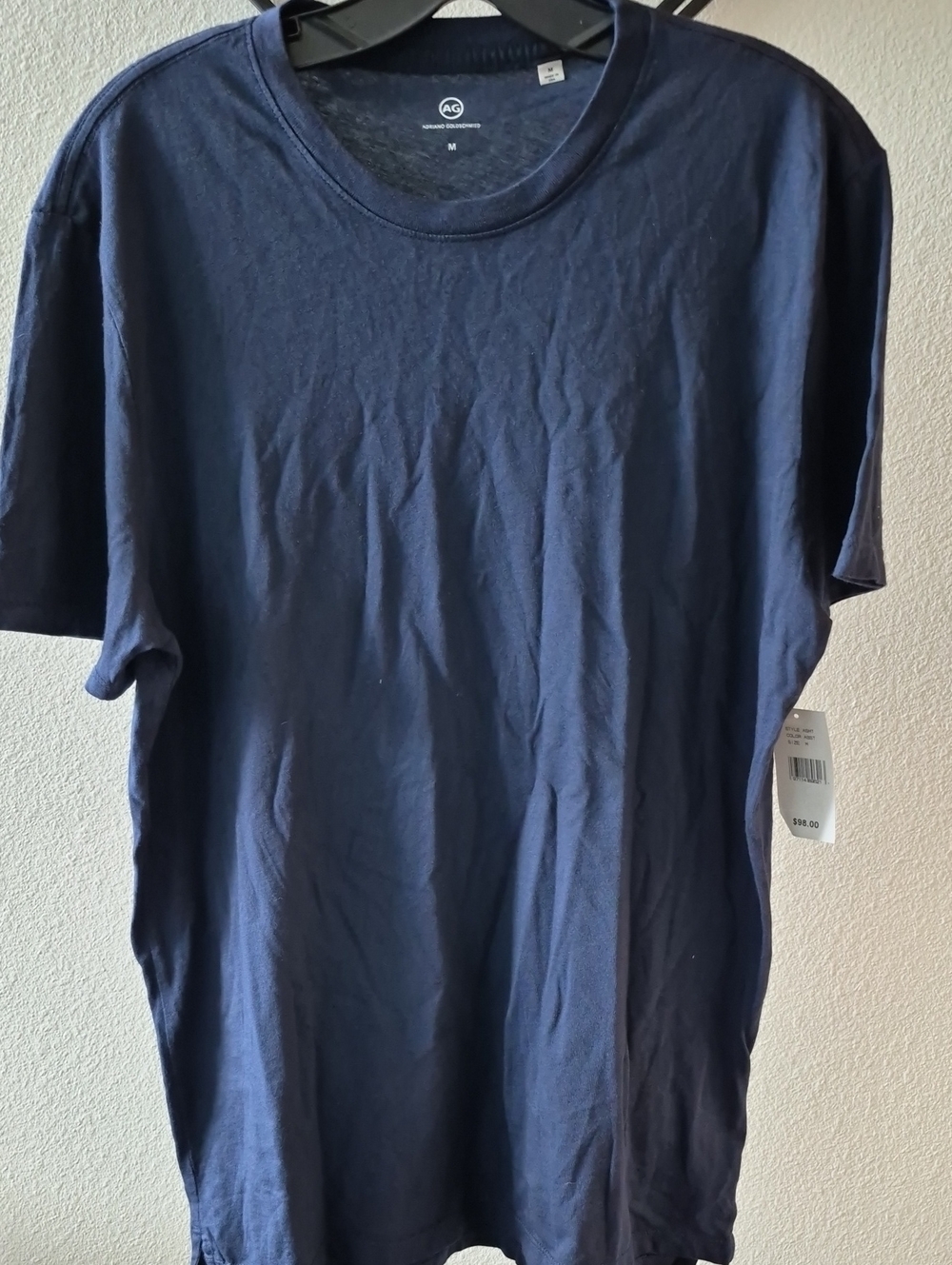 Ag Adriano Goldschmied Navy Short Sleeve Crew T-Shirt